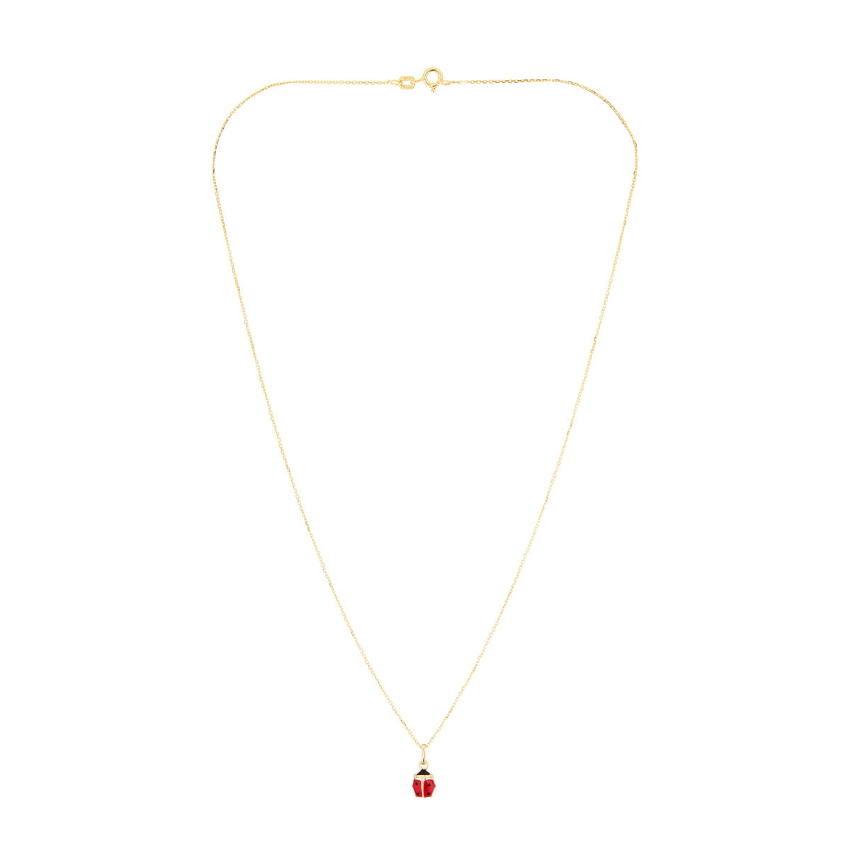 Pendentif fille Or jaune 375/1000 et émail Pendentif "Coccinelle" Or jaune
