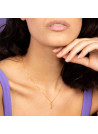 Pendentif Or Jaune et oxydes de zirconium  "Constellation" + chaîne argent doré offerte