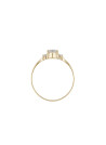 Bague Or Jaune et oxydes de zirconium "Intuition"