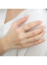 Bague Or Jaune et oxydes de zirconium "Intuition"