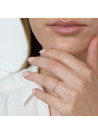 Bague Or Blanc "CHRISTIANE" Diamants 0,05 carat