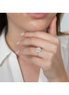 Solitaire Or Blanc et Diamants 0,74 carat "POMPADOUR"