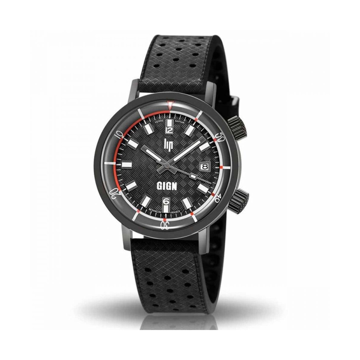 new Montre mixte Lip "NAUTIC SKI GIGN" 41 mm cadran titane - 671523 automatique