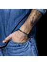Bracelet Homme triple cable acier Bicolore Noir et Gris "ZERKO"