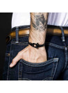 Bracelet Homme en cuir et acier avec détail corde