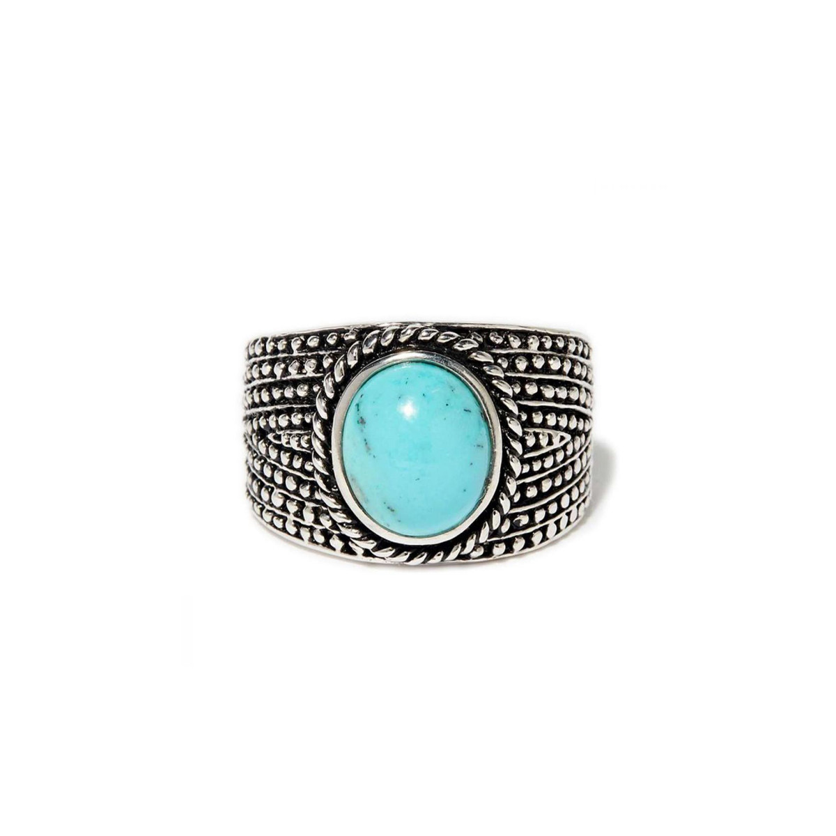 Bague "Ruda" Turquoise 2ct et Argent Massif 925/1000