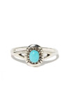 Bague argent massif turquoise ovale