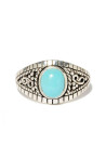Bague argent massif et pierre turquoise ovale