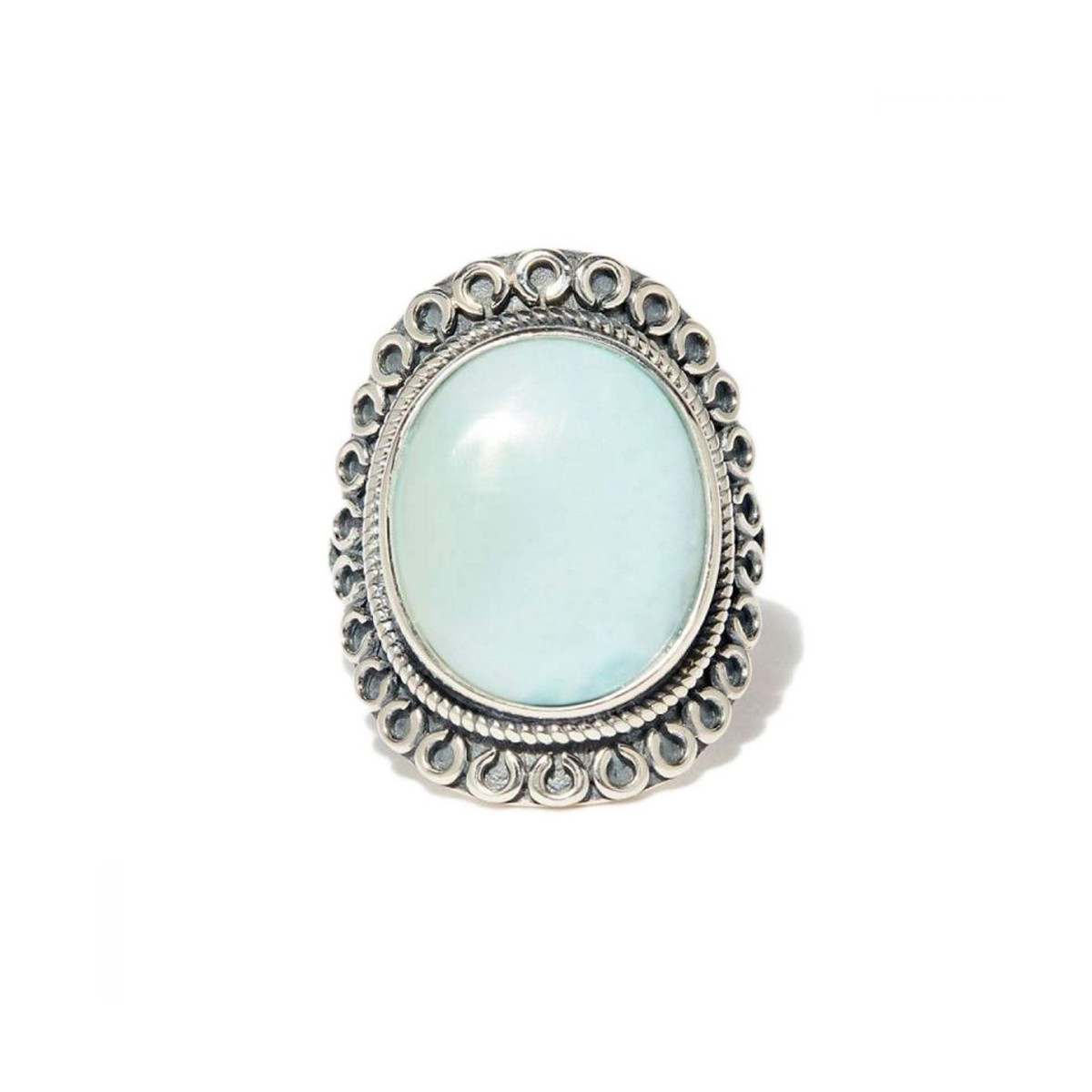 Bague "Garambullo" Larimar 5,29ct et Argent Massif 925/1000