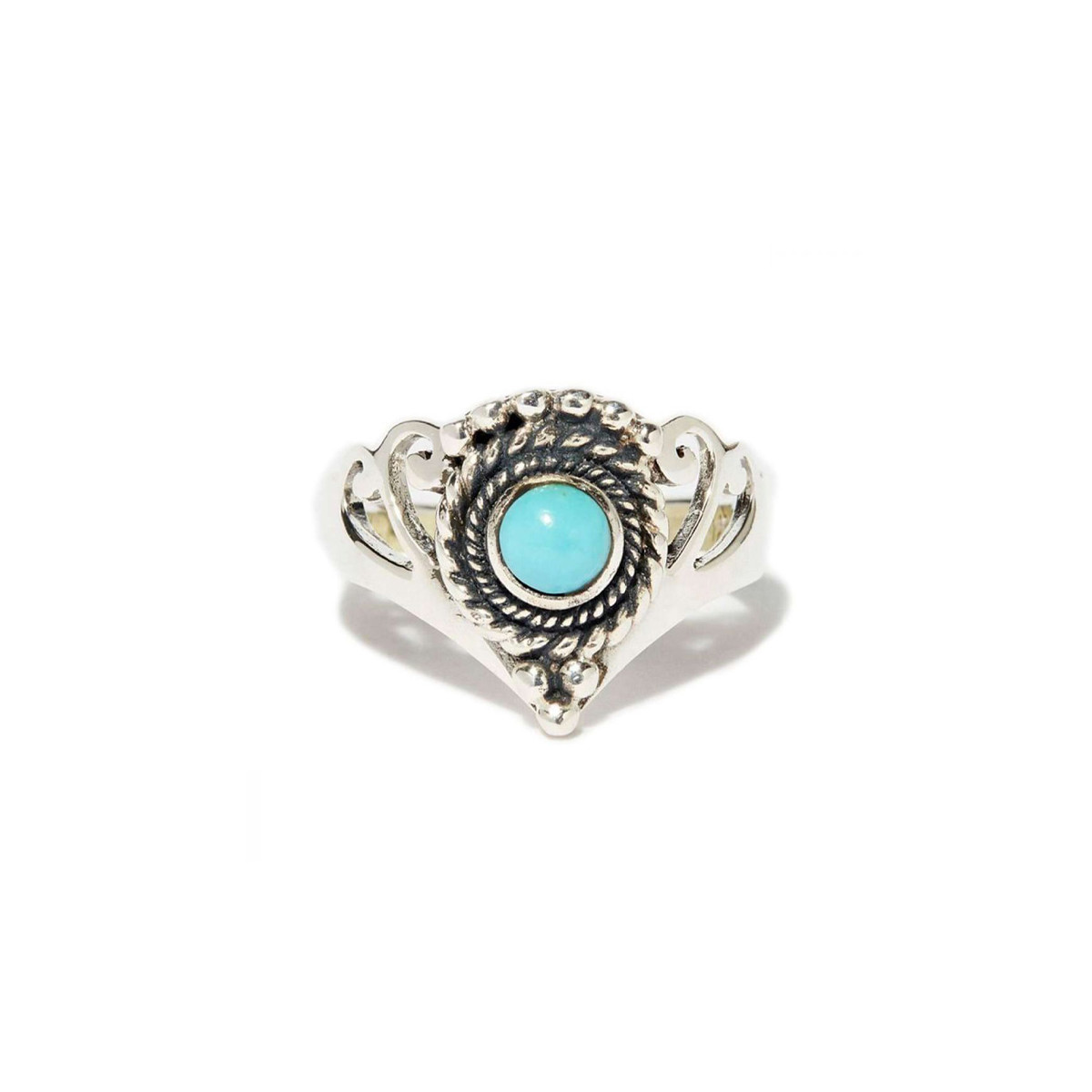 Bague "Floripondio" Turquoise 0,07ct et Argent Massif 925/1000