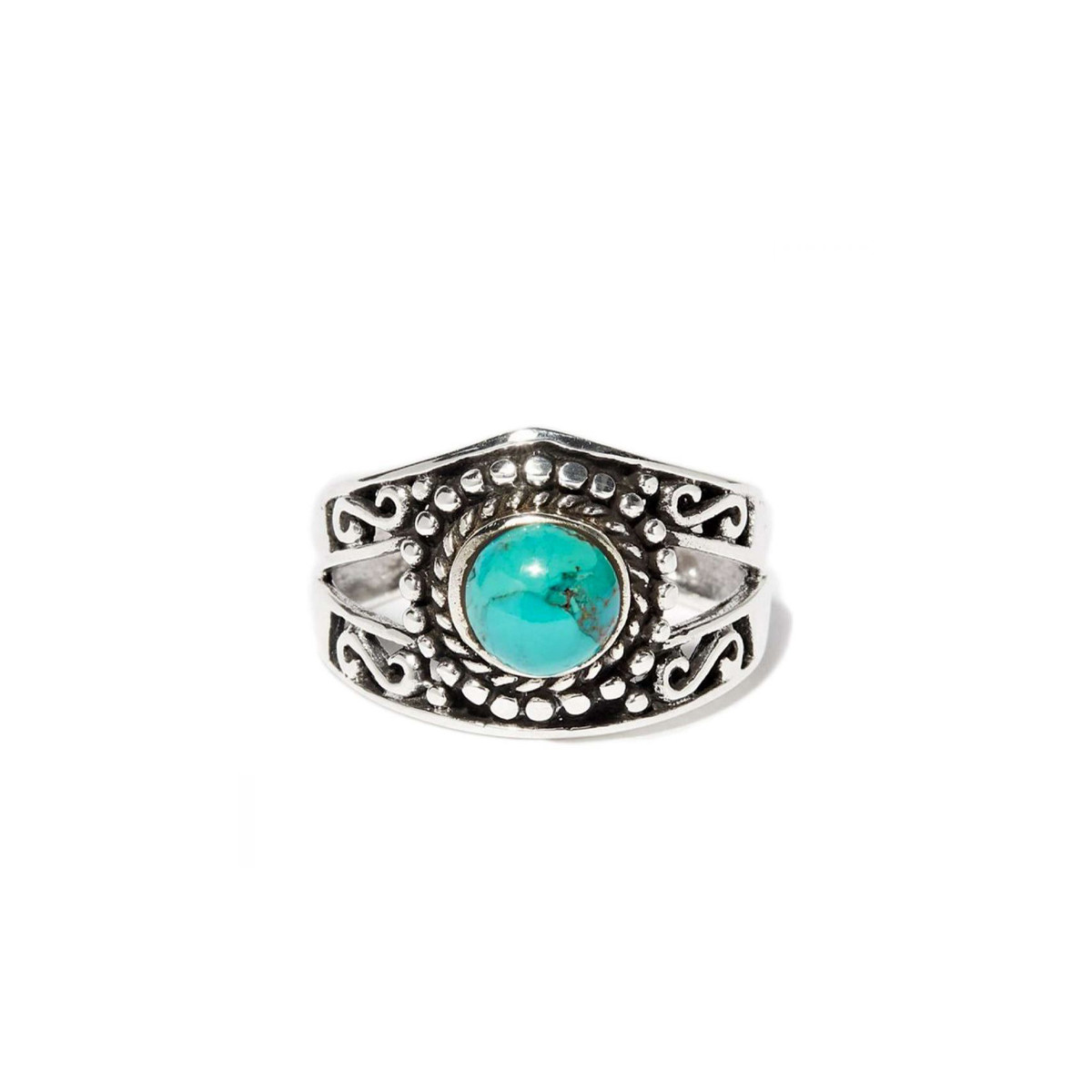 Bague "Cosmo" Turquoise 0,18ct et Argent Massif 925/1000