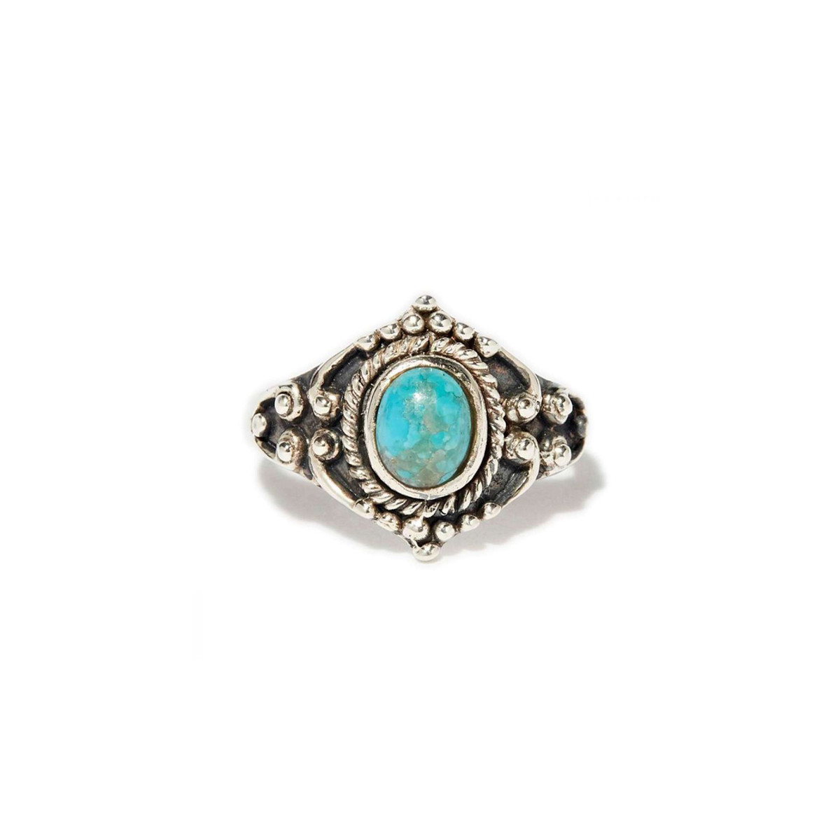 Bague "Chirimoya" Turquoise 0,15 et Argent Massif 925/1000