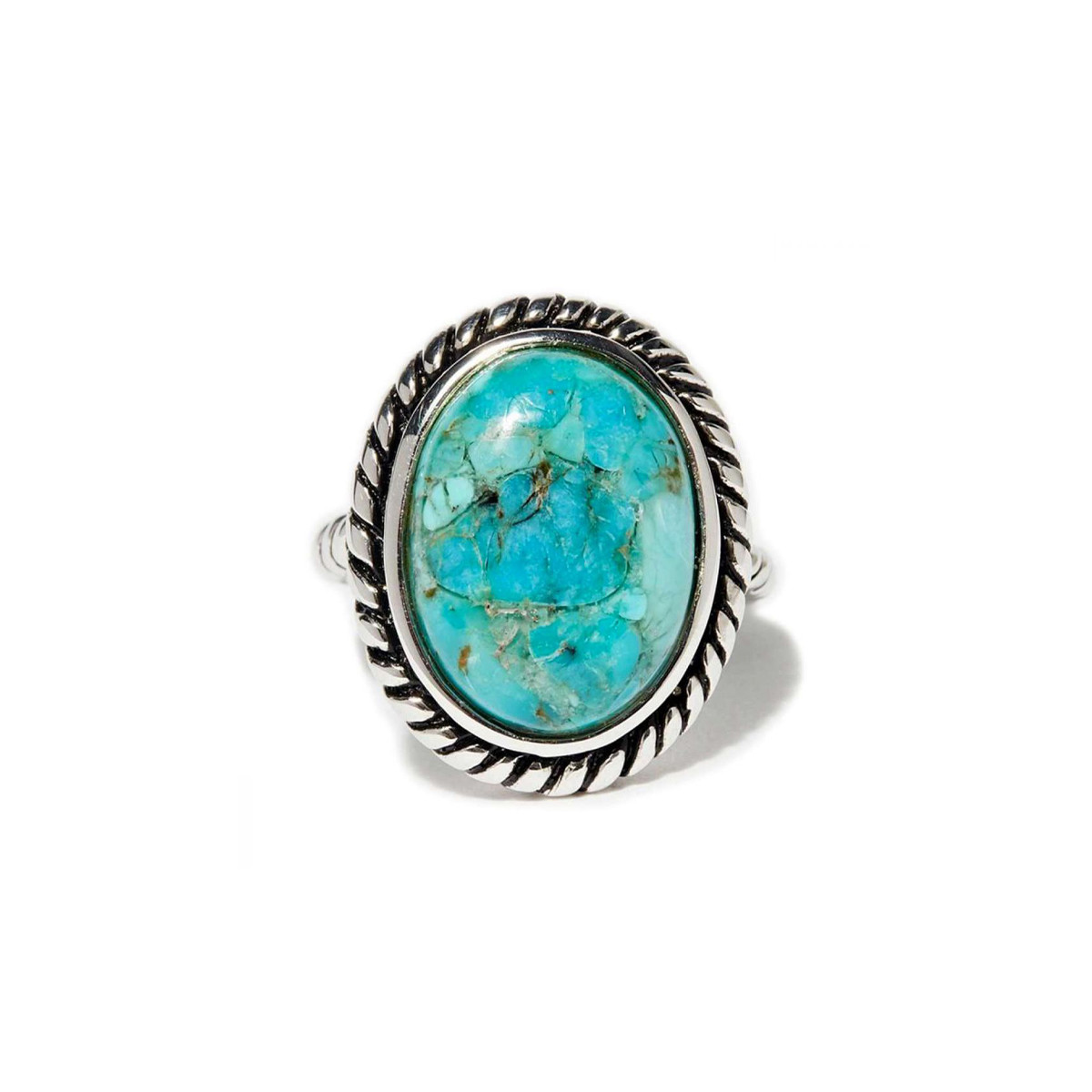 Bague "Coco" Turquoise 5,40ct et Argent Massif 925/1000