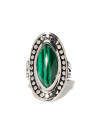 Bague argent massif et pierre naturelle