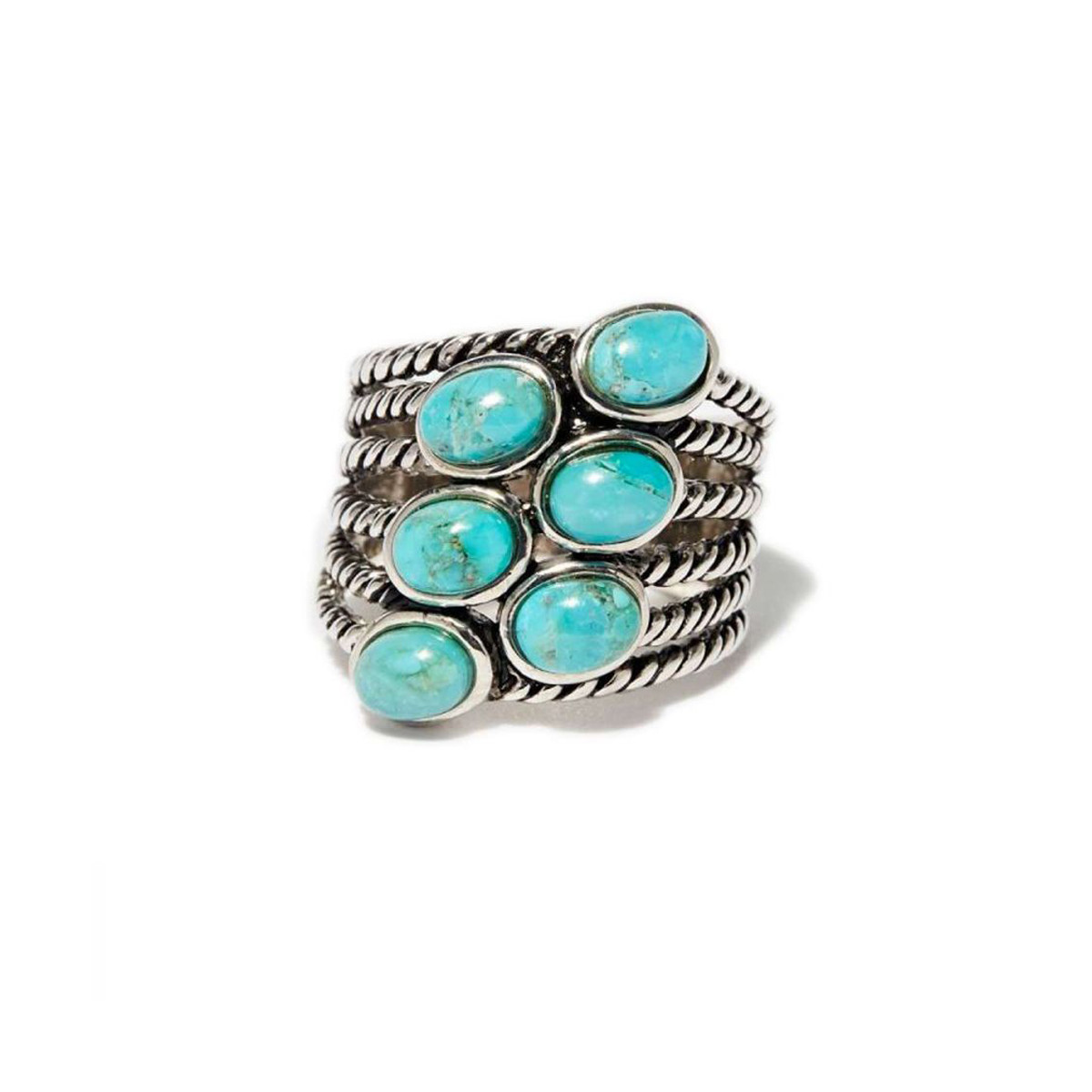 Bague "Chaguar" Turquoise 2,20ct et Argent Massif 925/1000