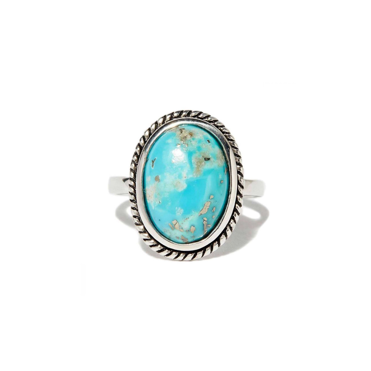 Bague "DienteDeLeón" Turquoise 4ct et Argent Massif 925/1000