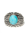 Bague argent massif turquoise ovale