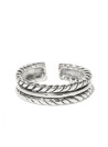 Bague argent massif anneau incurvée