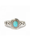 Bague argent massif et pierre naturelle
