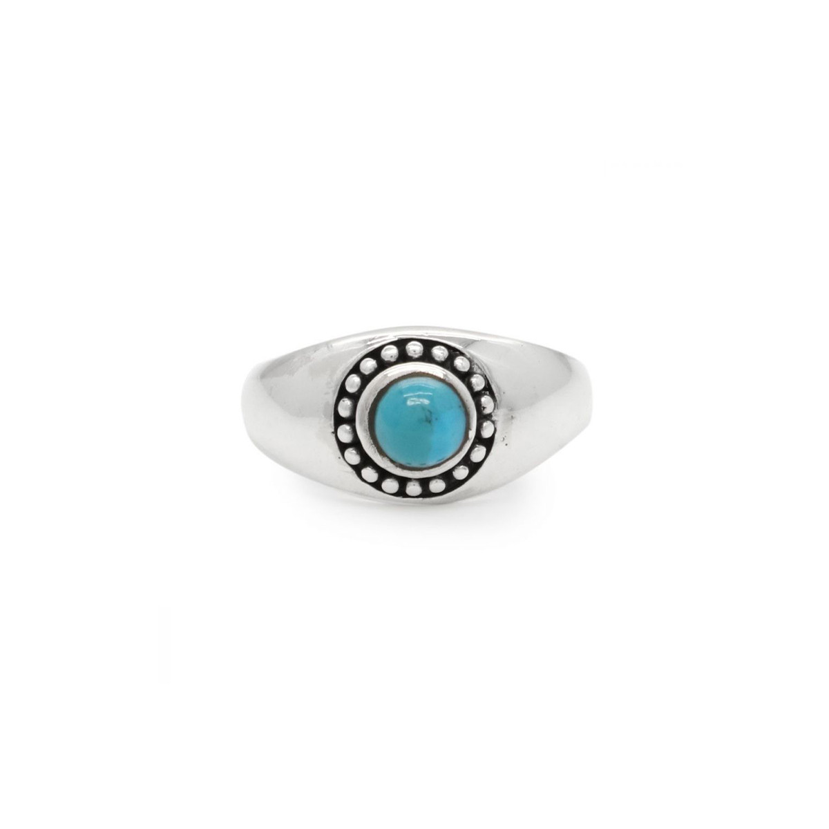 Bague argent massif et pierre naturelle Bague "Assia Turquoise" Argent 925