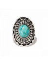 Bague argent massif et pierre naturelle