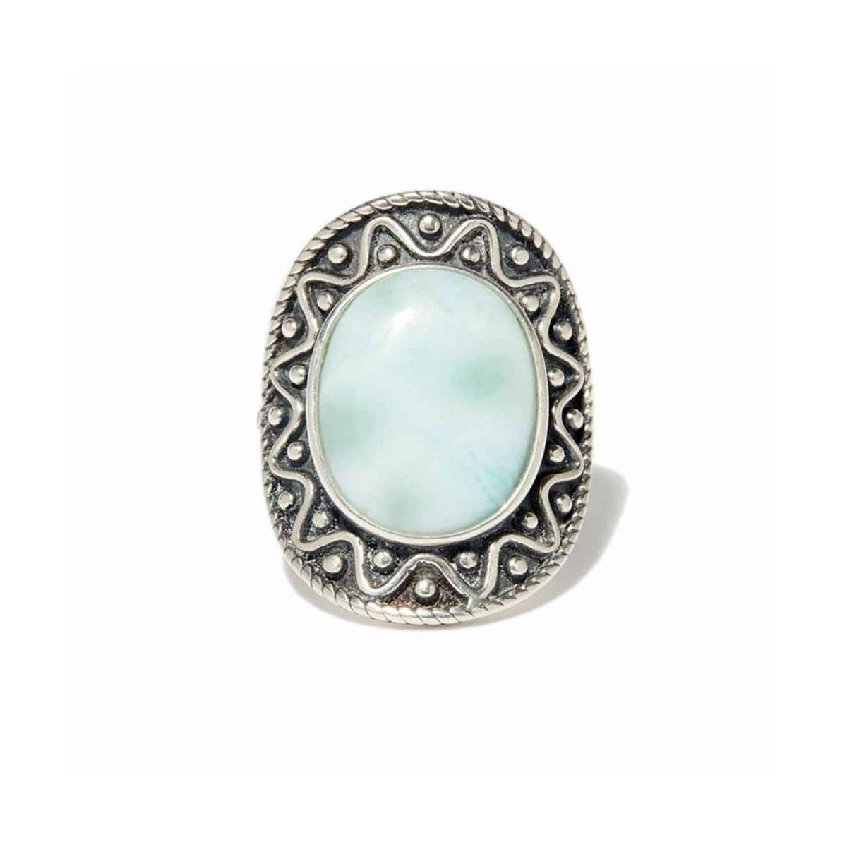 Bague "Gallito" Larimar 4,98ct et Argent Massif 925/1000larimar