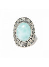 Bague argent massif et pierre naturelle