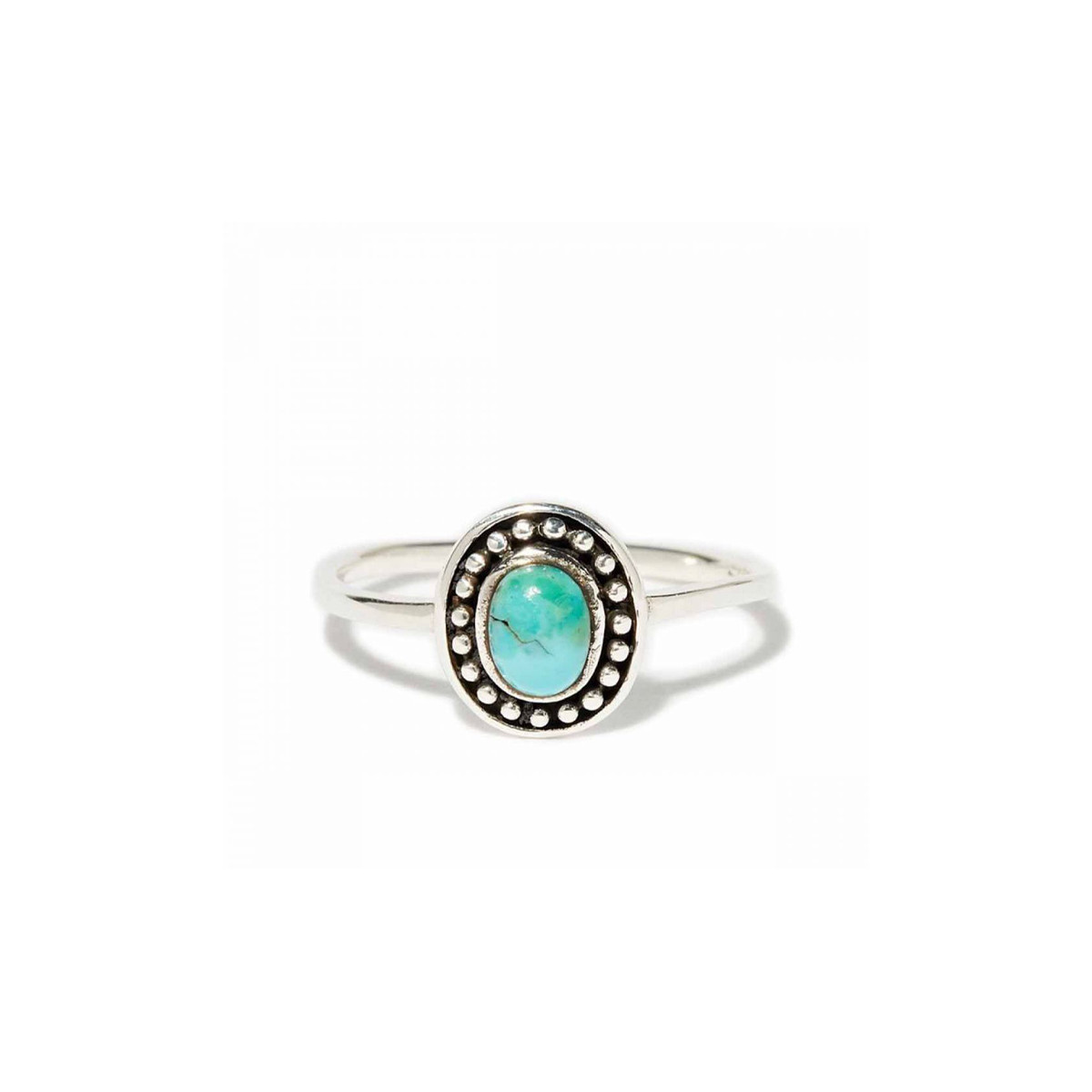 Bague argent massif et pierre naturelle Bague "Encina" Turquoise 0,09ct et Argent Massif 925/1000