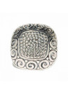 Bague argent massif motifs ciselés en relief