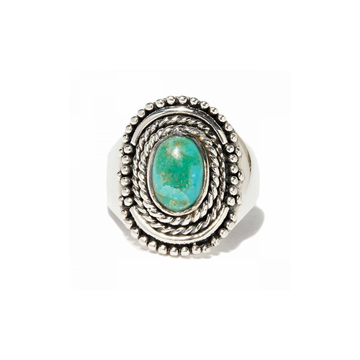 Bague argent massif et pierre naturelle Bague "Espadaña" Turquoise 0,29ct et Argent Massif 925/1000
