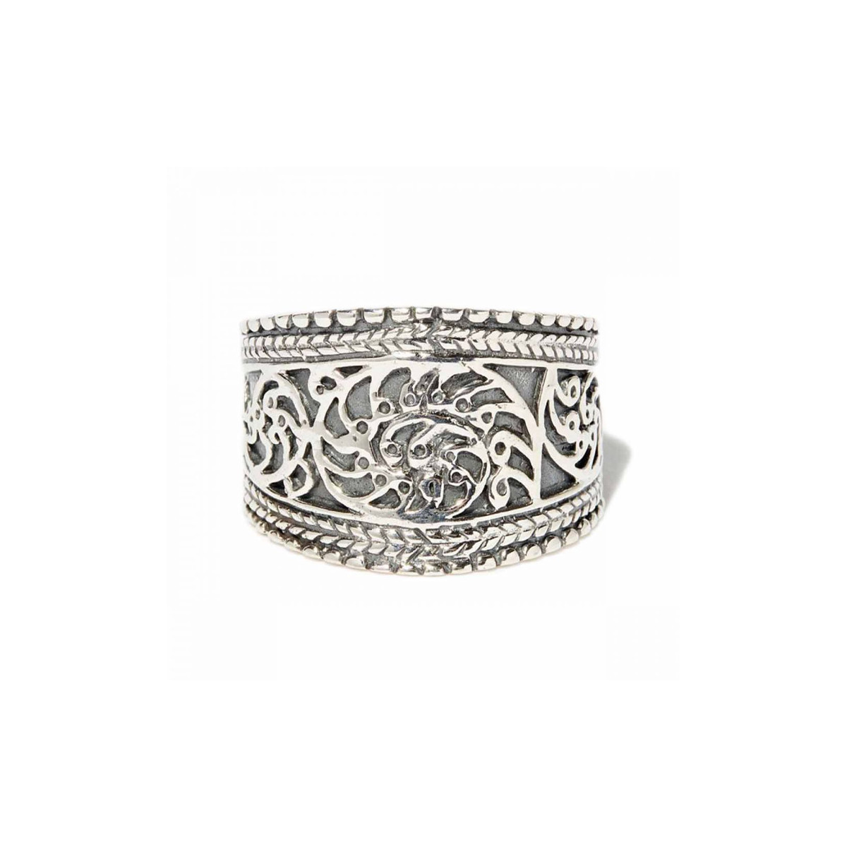Bague argent massif avec motif Bague "Ceiba" Argent Massif 925/1000