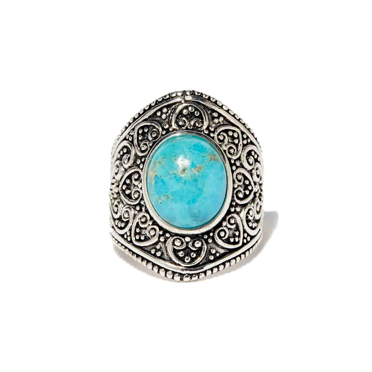 Bague "Guayaba" Turquoise 2,55ct et Argent Massif 925/1000