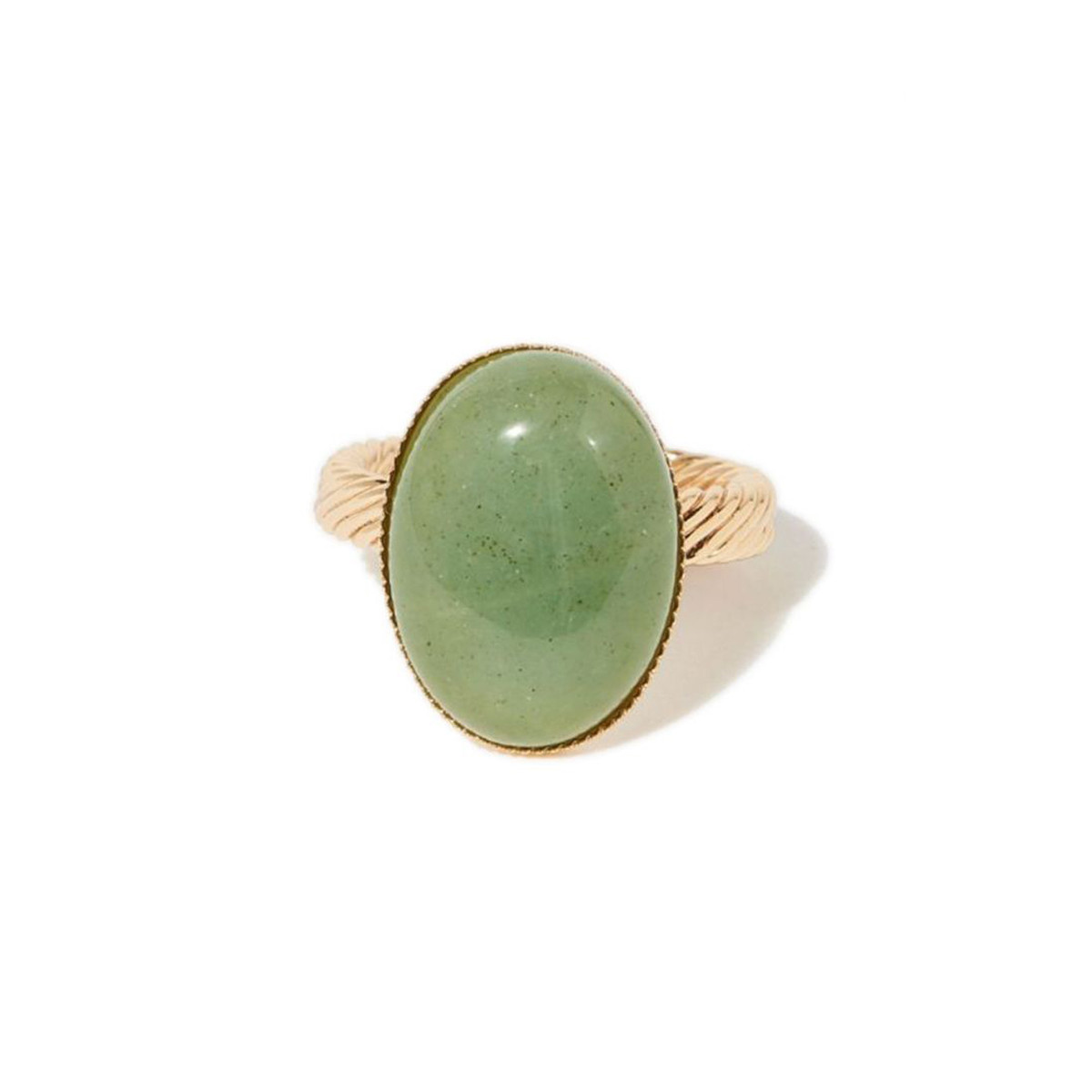 Bague ajustable dorée "Mare Jade"