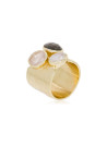Bague doré et multipierres