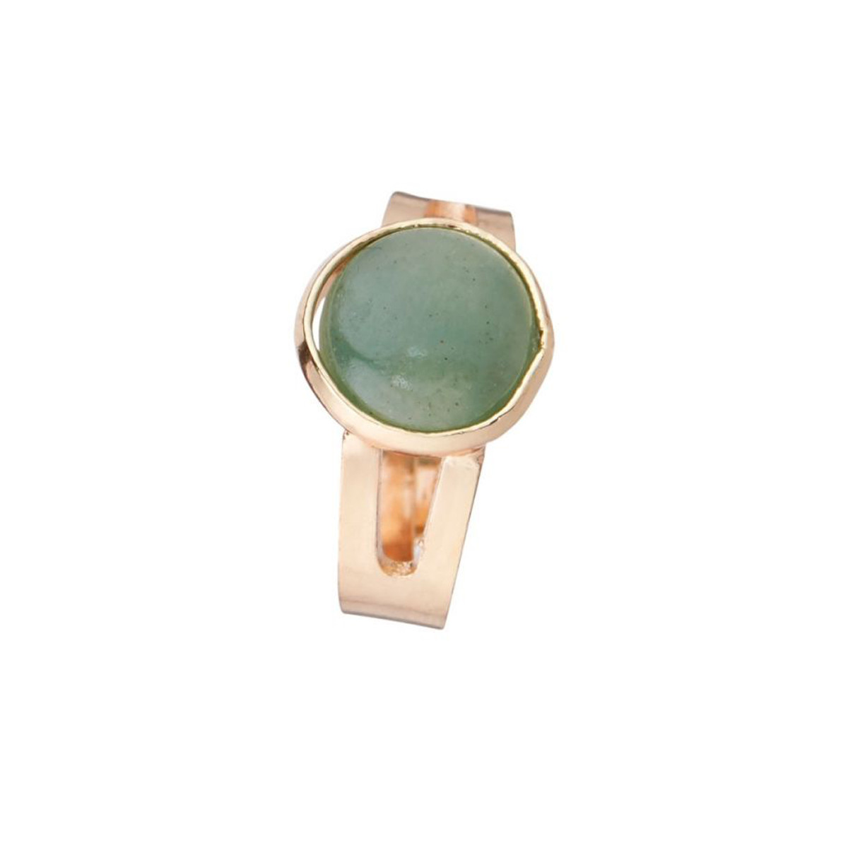 Bague ajustable dorée "Lola Aventurine"