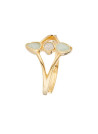Bague ajustable doré et multipierres