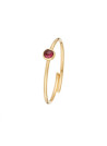 Bague ajustable doré et grenat rouge