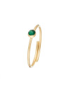 Bague ajustable doré et aventurine