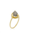 Bague doré et labradorite