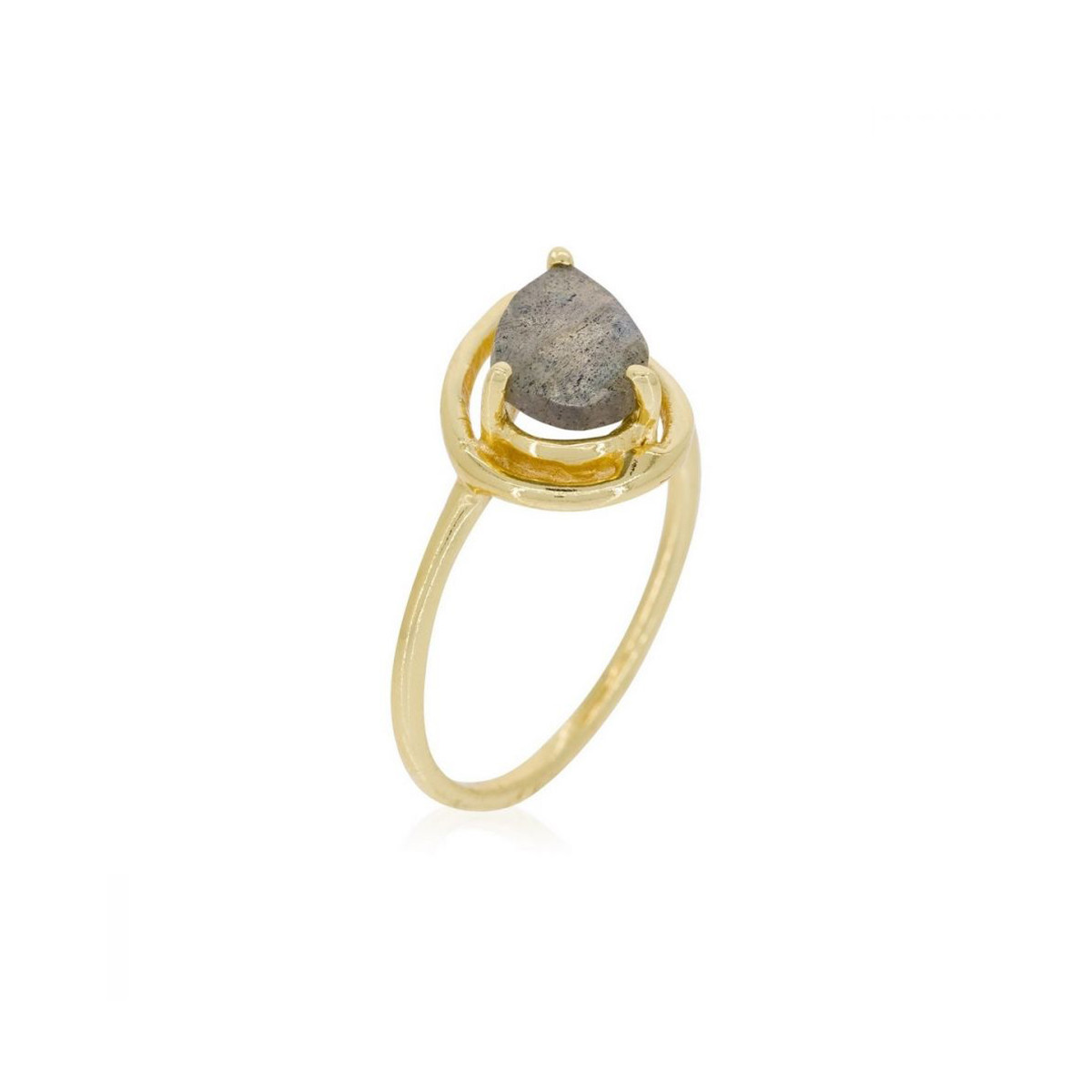 Bague doré et labradorite Bague "Antares" Labradorite Laiton doré