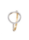 Bague Or bicolore 375/1000 et zirconium