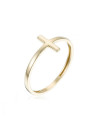 Bague Or jaune 375/1000 et zirconium