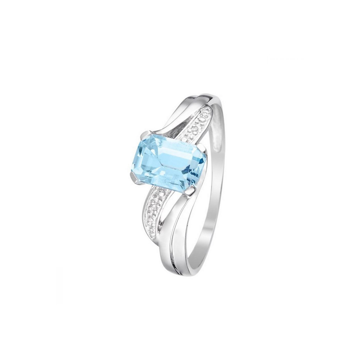 Bague "Lilou" Or blanc et Topaze