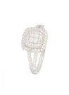 Bague Or Blanc 375 et Diamants