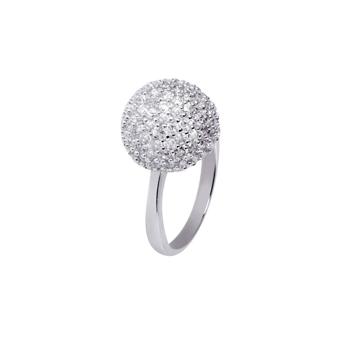 Bague argent oxydes de zirconium lien simple