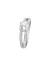Bague Or Blanc et oxydes de zirconium "Eblouissante"