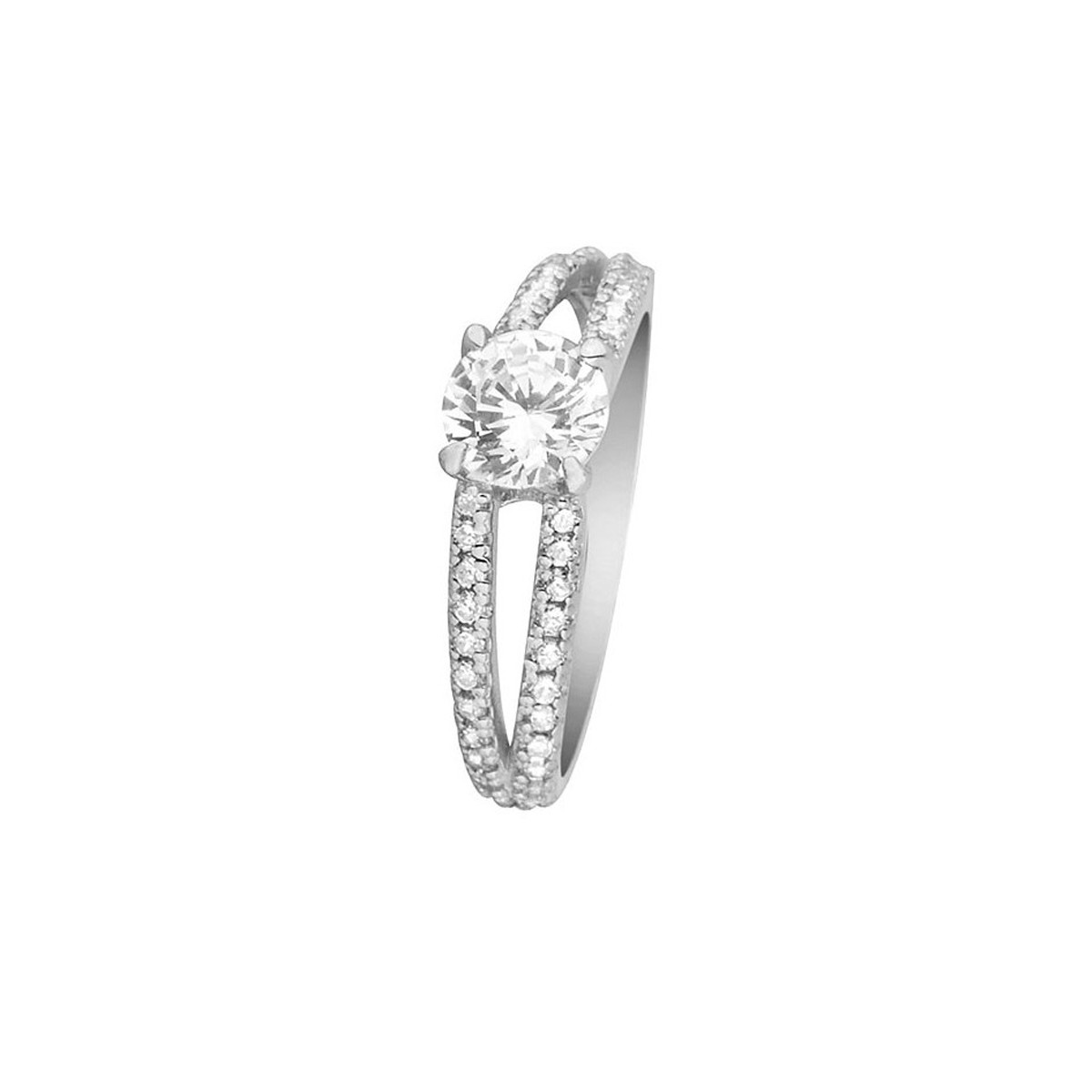 Bague "Retenue" Or blanc
