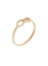 Bague Or Jaune et oxydes de zirconium "Infinity"
