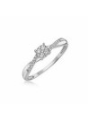 Bague Or Blanc 375 et Diamants