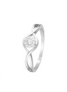 Bague Or Blanc 375 et Diamants